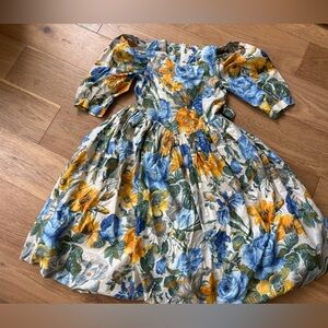 80’s vtg floral miele dress youth 14